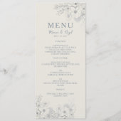 Elegante Maagdenpalm Bruiloft Menu (Voorkant)