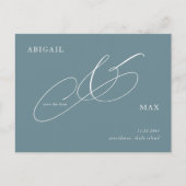 Elegante maagdenpalmbruiloft Bewaar de datum Briefkaart (Voorkant)