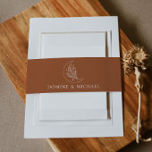 Elegante maan en sterren Terracotta bruiloft Uitnodigingen Wikkel