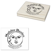 Elegante maan, Mystic Custom Logo, groot Rubberstempel (Gestempeld)