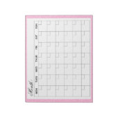 Elegante maandelijkse agenda planner notitieblok (Gedraaid)