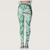 Elegante maar spookachtige bladeren en takken | Le Leggings (Voorkant)