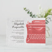 Élégante machine à écrire : clés des invitations à (Debout devant)