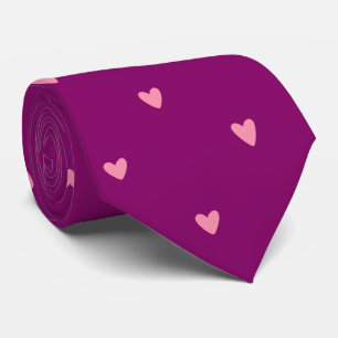 Elegante Magenta Hartpatroon Heren Das voor Bruilo