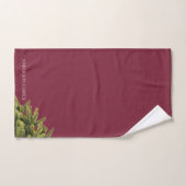 Elegante magenta kerstden bad handdoek (Handdoek)