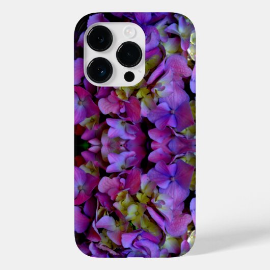 Elegante Magenta Paarse blauw Hydrangeas bloemen Case-Mate iPhone Case (Achterkant)