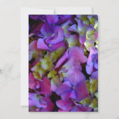 Elegante Magenta Paarse Hydrangea bloemenbruiloft Kaart (Achterkant)