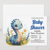 Elegante magische aangepaste dinosaurus jongen Bab Kaart (Voorkant / Achterkant)