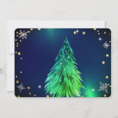 Elegante magische kerstdennen feestelijk kaart (Achterkant)