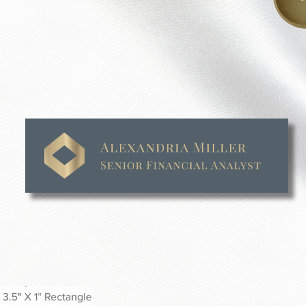 Elegante magnetische naamlabels met Logo Naamplaatje