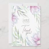 Elegante Magnolia Bloem Bedankkaart (Voorkant)