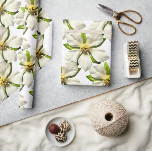 Elegante Magnolia Bloesem Bloem Lente Bruiloft MCM Cadeaupapier
