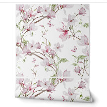 Elegante Magnolia Botanische Vinyl Behang
