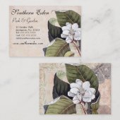 Elegante Magnolia Collage tuin Visitekaartje (Voorkant / Achterkant)