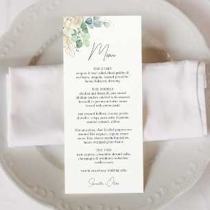 Elegante Magnolia Eucalyptus bruiloft Menu