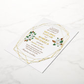 Elegante Magnolia Folie bruiloft uitnodiging (Gedraaid)