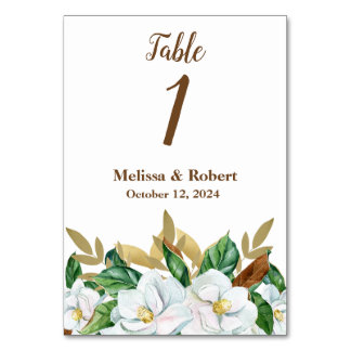 Elegante Magnolia Trouwtafel Kaart