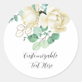 Elegante Magnolia Watercolor Sticker