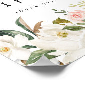Elegante Magnolias Baby shower Kaarten en geschenk Poster (Hoek)