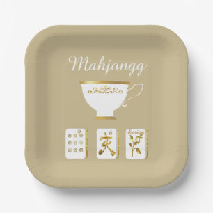 Elegante Mahjong Feest Papieren Bord