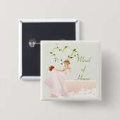 Elegante Maid of Honor Button (Voorkant /achterkant)
