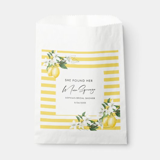 Elegante Main Squeeze Bruiloftsfeest Bedankzakje (Voorkant)