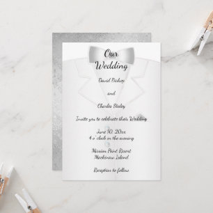 Élégante mais simple invitation de mariage gay