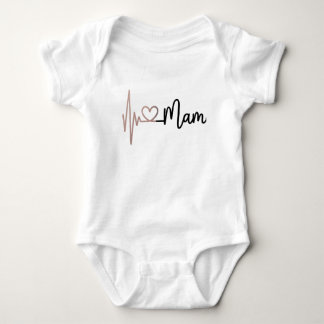 Elegante Mama Hartslag EKG Pols Leven T-Shirt