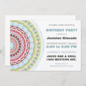 Elégante Mandala Anniversaire Invitations (Devant / Derrière)