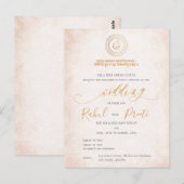 Elegante Mandala met Lord Ganesh Indiase bruiloft Briefkaart (Voorkant / Achterkant)