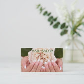 Elegante Maniküre nagel Nagelsalon Visitenkarte Visitekaartje (Staand voorkant)