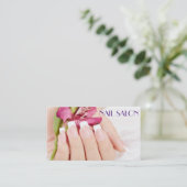 Elegante Maniküre nagel Nagelsalon Visitenkarte Visitekaartje (Staand voorkant)