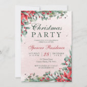 Elegante maretak waterverf kerstbloem kaart (Voorkant)