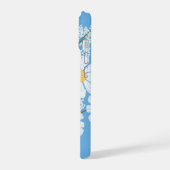 Elégante marguerite florale blanche sur bleu (Côté gauche)