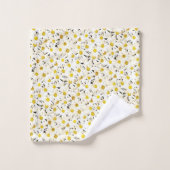 Elégante Marguerite Jaune Et Blanc Modèle tendance (Gant de toilette)