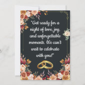 élégante Mariage Célébration invitation florale (Dos)