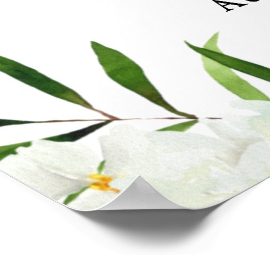 Elégante Mariage de l'orchidée blanche Affiche de  (Coin)