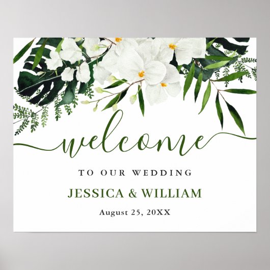 Elégante Mariage de l'orchidée blanche Affiche de (Devant)