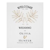 Élégante Mariage de palme tropicale Affiche de bie (Devant)