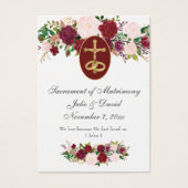 Élégante Mariage de prière catholique Rose Carte S (Devant)
