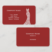 Élégante Mariage dentelle robe Carte de visite rou (Devant / Derrière)