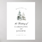 Élégante Mariage des arbres d'hiver Affiche de bie (Devant)