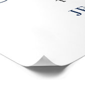 Élégante Mariage Hydrangea Affiche de bienvenue (Coin)