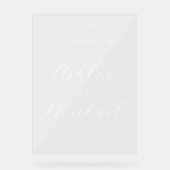 Élégante Mariage moderne Affiche de bienvenue acr (Recto)