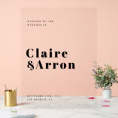 Élégante mariage moderne  Affiche de bienvenue acr (Mariage)