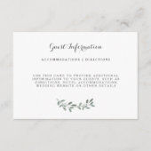 Elégante Mariage Suite Eucalyptus Carte d'insertio (Devant)