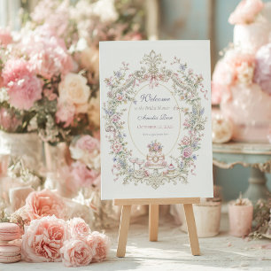 Elegante Marie Antoinette Bruidsfeest Verwelkoming Poster