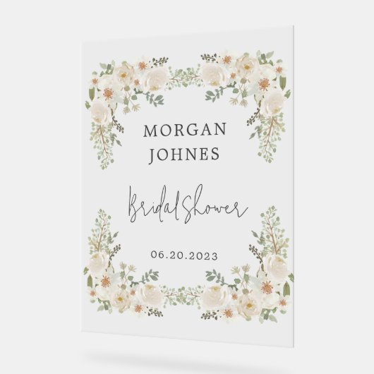 Élégante mariée florale d'ivoire (Angle)