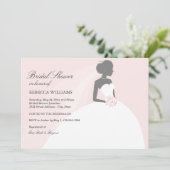 Élégante mariée | Invitation à la douche nuptiale  (Debout devant)