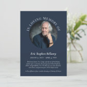 Elégante Marine Blanche Dans Faire-part Mémoire Am (Debout devant)